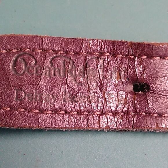 Vibrant Blue and Red Geometric Pattern Belts Solid Brass Buckles - Picture 9 of 11